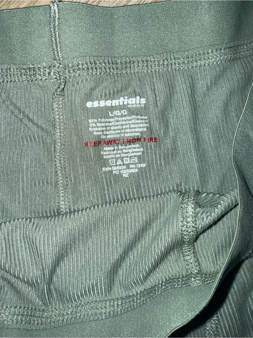 Essentials Olive Green Ribbed Tank Top - Picture 5 of 5